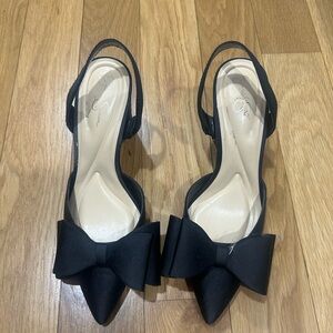Jessica Simpson Black Bow Heels